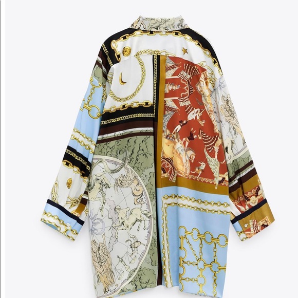 ZARA NWT Oversized Patchwork Shirt S - Picture 7 of 8